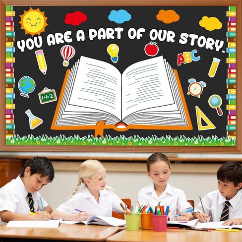 Reading Bulletin Board Decorations Set Open Book Paper Cutouts Library Decor Colorful Back to School Classroom Reading Board for Library Kindergarten Preschool Elementary Middle School Decor in Kuwait