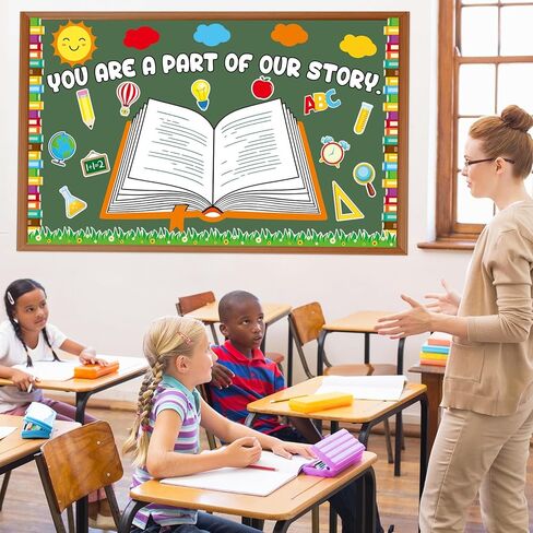 Reading Bulletin Board Decorations Set Open Book Paper Cutouts Library Decor Colorful Back to School Classroom Reading Board for Library Kindergarten Preschool Elementary Middle School Decor in Kuwait