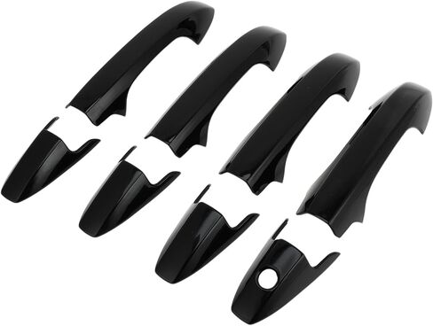 1 Set Car Door Handle Cover for Honda CR-V CRV 2007-2011 Outside Gloss Black ABS in Kuwait