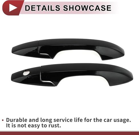 1 Set Car Door Handle Cover for Honda CR-V CRV 2007-2011 Outside Gloss Black ABS in Kuwait