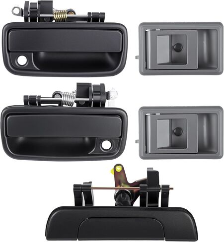 Exterior Door Handle & Interior Door Handle Set Compatible with Toyota Vehicle Tacoma 1995 1996 1997 1998 1999 2000 Replace# 69220-35020, 69210-35020, 79345, 79344, TO131011, 6909035010, 6920604010B1 in Kuwait