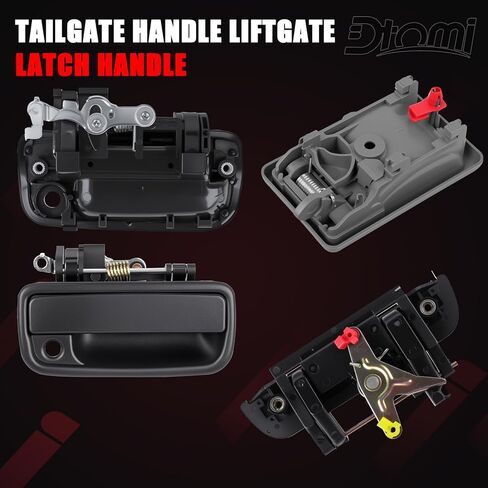 Exterior Door Handle & Interior Door Handle Set Compatible with Toyota Vehicle Tacoma 1995 1996 1997 1998 1999 2000 Replace# 69220-35020, 69210-35020, 79345, 79344, TO131011, 6909035010, 6920604010B1 in Kuwait