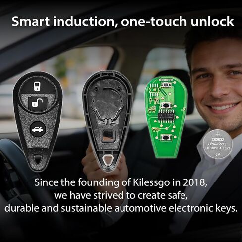 Key Fob Replacement for 1999-2011 Subaru Impreza Legacy Outback Tribeca WRX Forester NHVWB1U711 433MHz 4 Buttons (Set of 2) in Kuwait