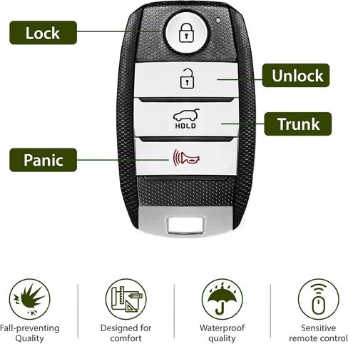 Replacement for 2017 2018 KIA Soul Key Fob Remote Control CQOFN00100 4 Buttons 433MHz in Kuwait