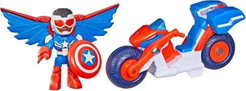 IRON MAN AND HIS AWESOME FRIENDS Marvel Captain America: Sam Wilson Super Bike Action Figure & Toy Motorcycle, 3-Inch (7.6 CM) Super Hero Toys, 3+ in Kuwait