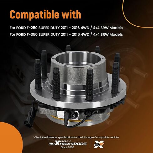 maXpeedingrods 2Pcs 515130 Front Wheel Hub and Bearing Assembly for Ford F-250 F-350 Super Duty 2011-2016 4WD / 4x4 SRW Models 8-Lug in Kuwait