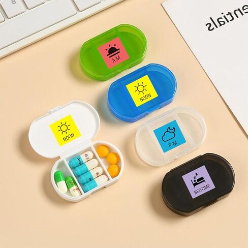 200 Pcs Medication Instruction Stickers, 3/4 Inch Morning Noon Evening Bedtime Medicine Reminder Sticker Labels for Pill Case Planner Organizer in Saudi Arabia