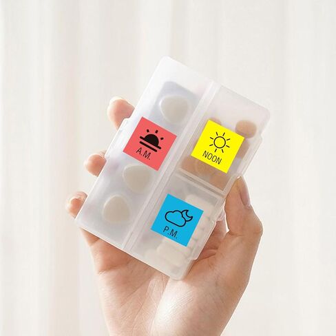 200 Pcs Medication Instruction Stickers, 3/4 Inch Morning Noon Evening Bedtime Medicine Reminder Sticker Labels for Pill Case Planner Organizer in Saudi Arabia