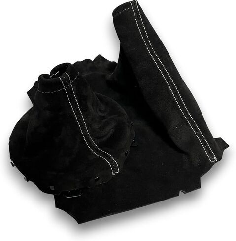 Black Suede Manual Shit E-Brake Parking Replacement Boot Cover Compatible with Subaru, Scion Fr-s, GT86 2013 2014 2015 2016 2017 2018 2019 2020 (White) in Kuwait