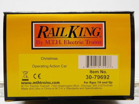 MTH RAILKING Christmas Flying Santa's Sleigh Action CAR Freight O Gauge 30-79692 in Saudi Arabia