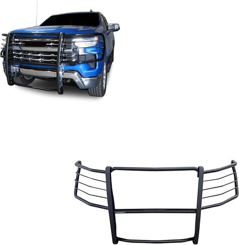 وحدة حماية من الصدمات لفرشاة شبكة الحصان الأسود باللون الأسود متوافقة مع 2022-2024 Silverado 1500 (باستثناء موديلات 2022 1500 LTD و22-24 مع نظام الرحلات البحرية الفائق) -17GT22MA in Kuwait
