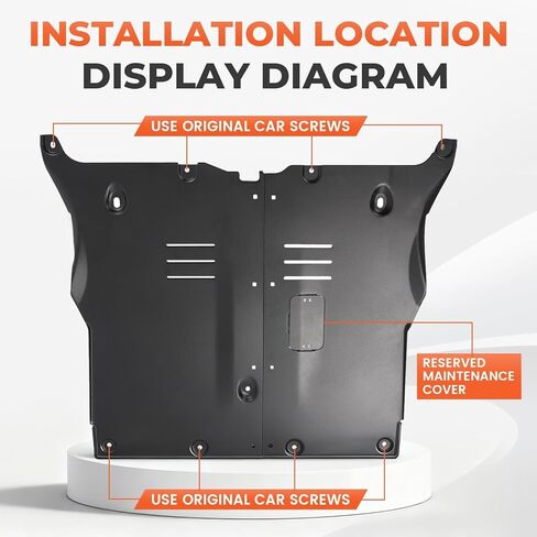 ALMULOO Front Skid Plate Compatible with 2018-2024 Tesla Model 3 & 2020-2024 Model Y Under Engine Guard Plate Cover Lightweight Aluminum Powder Coated in Kuwait