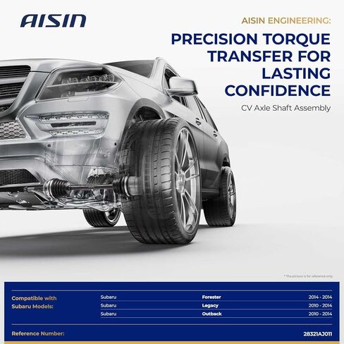 AISIN AFTERMARKET CVAF-02157 Front Left or Right CV Axle Shaft Assembly - Compatible with Outback Legacy 2010-2014, Forester 2014 - with Standard Neoprene Outboard Boot in Kuwait