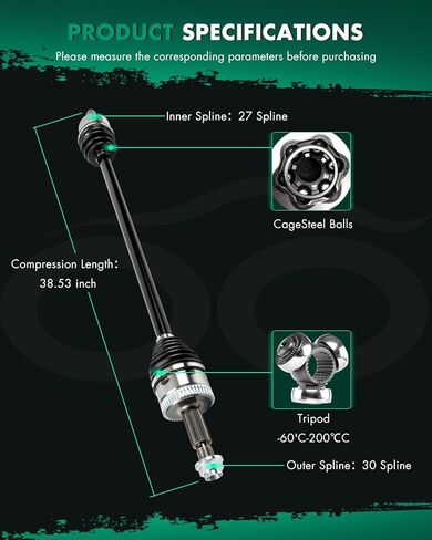 SCITOO CV Axle Shaft Assembly Fit for Hyundai for Tucson,for Kia for Sportage 49501D3130, 49501D9130,NCV75096,Front Right Passenger Side,2.4L in Kuwait