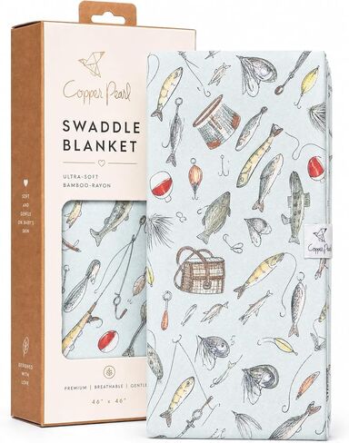 Copper Pearl Large Premium Knit Baby Swaddle Receiving Blanket Trout in Saudi Arabia