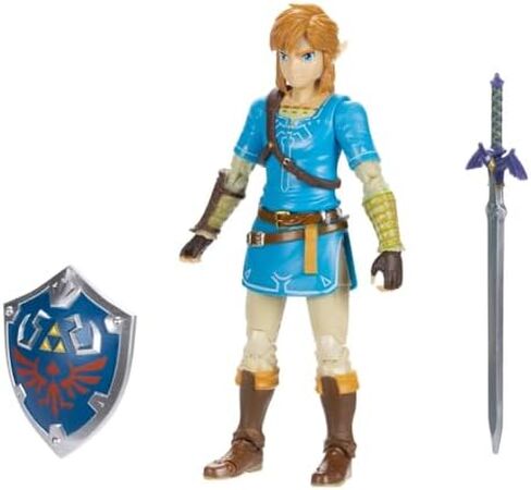 JAKKS Pacific The Legend of Zelda Link Action Figure with Master Sword & Hylian Shield 4 Inch Collectible Toy in Kuwait