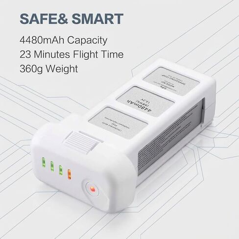 LORDONE Intelligent Flight Battery for DJI Phantom 3, 4480mAh 15.2V 68Wh High Capacity Replacement, Compatible with Phantom 3 Standard/Pro/Advanced/4K/SE in Kuwait