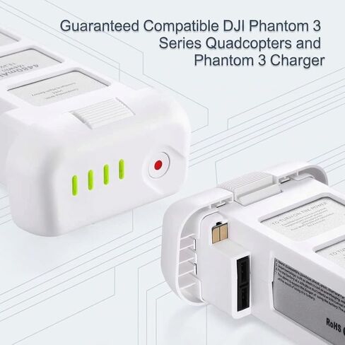 LORDONE Intelligent Flight Battery for DJI Phantom 3, 4480mAh 15.2V 68Wh High Capacity Replacement, Compatible with Phantom 3 Standard/Pro/Advanced/4K/SE in Kuwait