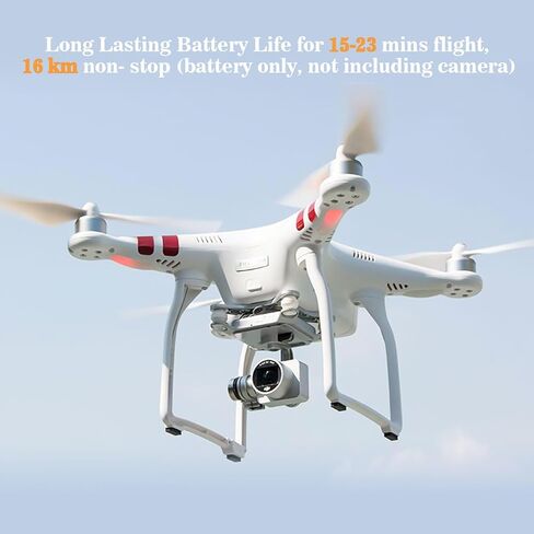 LORDONE Intelligent Flight Battery for DJI Phantom 3, 4480mAh 15.2V 68Wh High Capacity Replacement, Compatible with Phantom 3 Standard/Pro/Advanced/4K/SE in Kuwait