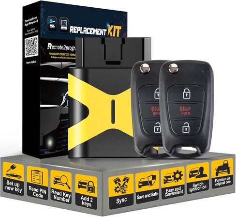 Key Fob Keyless Entry Remote Self Programmable 46 chip Car Key Replacement for 2010-2013 Kia Soul with FCC: NYOSEKSAM11ATX (3 BTN/Sharp Blade) in Kuwait