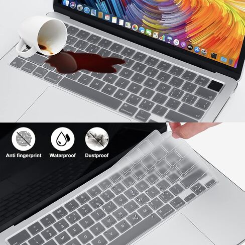 Rugged Laptop Sleeve with Keyboard Cover for Apple 13.6 MacBook Air 2022 M2, Clear (TP-RCL-MA13M2) in Saudi Arabia