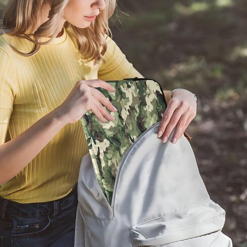 ALAZA Army Camouflage Seamless Laptop Sleeve Bag Waterproof Protective Notebook Case, 15.6 Inch in Kuwait