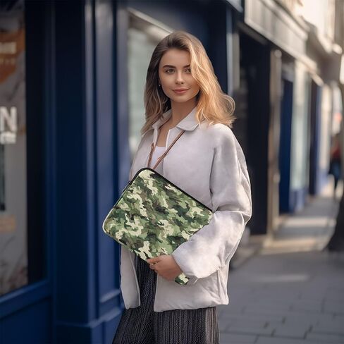 ALAZA Army Camouflage Seamless Laptop Sleeve Bag Waterproof Protective Notebook Case, 15.6 Inch in Kuwait