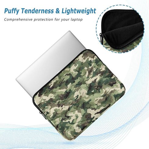 ALAZA Army Camouflage Seamless Laptop Sleeve Bag Waterproof Protective Notebook Case, 15.6 Inch in Kuwait