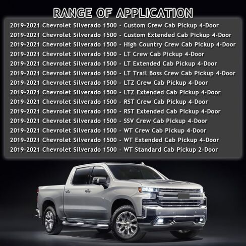 Bewild Front Radiator Grille Assembly Fit For 2019-2021 Chevrolet Silverado 1500 Pickup Matte Black Mesh Front Bumper Upper Hood Grill Replacement For 84493306 in Saudi Arabia