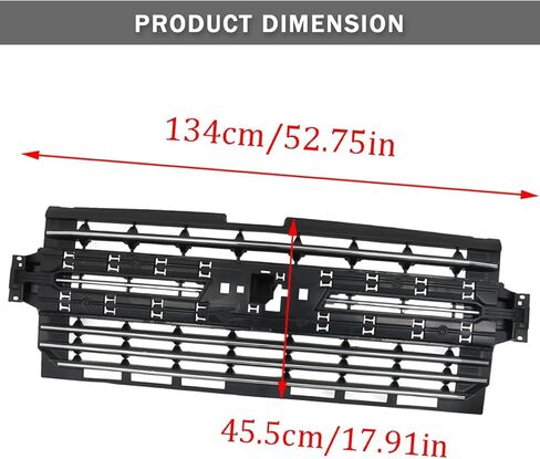 Bewild Front Radiator Grille Assembly Fit For 2019-2021 Chevrolet Silverado 1500 Pickup Matte Black Mesh Front Bumper Upper Hood Grill Replacement For 84493306 in Saudi Arabia