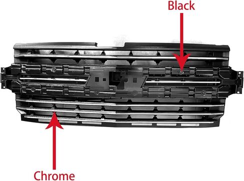 Bewild Front Radiator Grille Assembly Fit For 2019-2021 Chevrolet Silverado 1500 Pickup Matte Black Mesh Front Bumper Upper Hood Grill Replacement For 84493306 in Saudi Arabia
