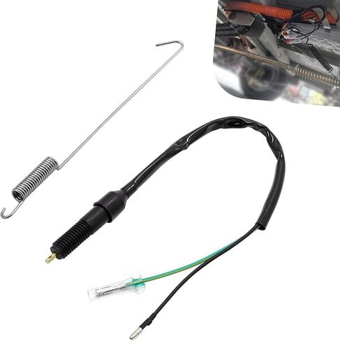 1PC Motorcycle Brake Light Switch, 2 Wire Rear Rear Brake Light Switch with Cuttable Spring, M12 x 1.5 Drum Parking Stop Systems Repair Parts, for Off-Road Motorcycles ATVs Scooters (Black) in Saudi Arabia
