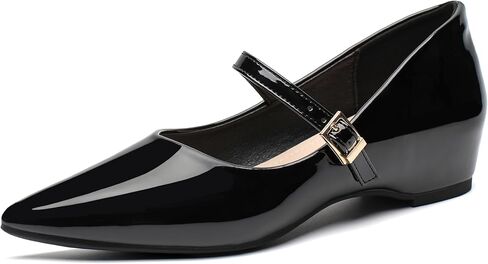 Mary Jane Black Nude Red Wedges for Women, Low Heel Women's Wedge Comfortable Closed Toe Women Pumps Dress Shoes -1.18Inch in Saudi Arabia