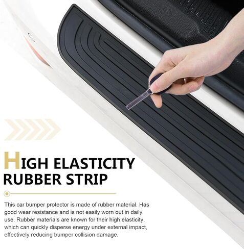 Car Rear Bumper Protector Guard, 35"x3.15" Anti-Scratch Car Rear Bumper Edge Guards, Non-Slip Auto Bumpers Protection Strip, Universal Auto Trunk Anti-Collision Sticker for Most Cars(Black) in Saudi Arabia