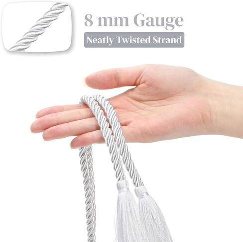 Eorbow 3 Pack Cincture Clergy Rope, 153 Inch Rope Belt for Priests, White Liturgical Cords with Tassel, Priest Accessories for Men Alba Robes Religious Rites Celebrating Masses Deacons Bishops in Kuwait