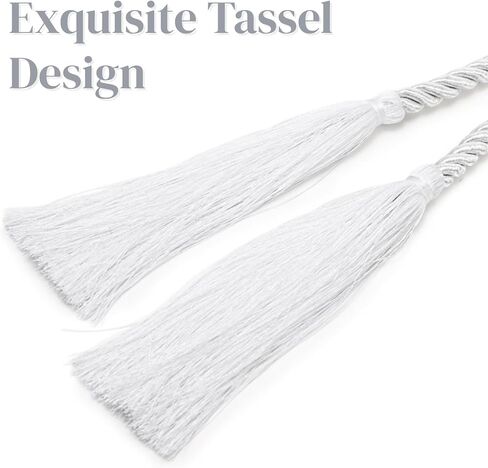 Eorbow 3 Pack Cincture Clergy Rope, 153 Inch Rope Belt for Priests, White Liturgical Cords with Tassel, Priest Accessories for Men Alba Robes Religious Rites Celebrating Masses Deacons Bishops in Kuwait