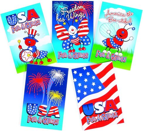 Fun Express - Patriotic Activity Book for Fourth of July - Stationery - Activity Books - Activity Books - Fourth of July - 72 Pieces in Kuwait
