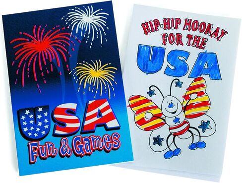Fun Express - Patriotic Activity Book for Fourth of July - Stationery - Activity Books - Activity Books - Fourth of July - 72 Pieces in Kuwait