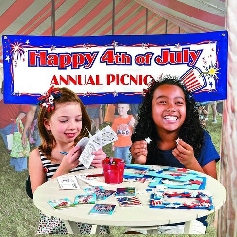 Fun Express - Patriotic Activity Book for Fourth of July - Stationery - Activity Books - Activity Books - Fourth of July - 72 Pieces in Kuwait