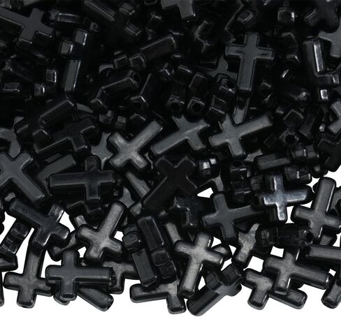Ornaland 300Pcs Mini Cross Beads for Jewelry Making Bulk White Acrylic Christian Beads for Bracelets Earrings Necklaces DIY Beading Easter Decoration in Kuwait