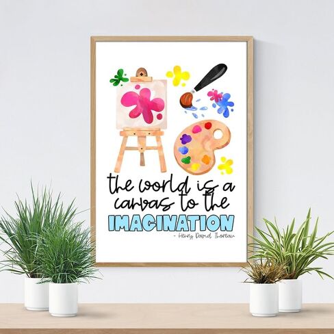 The World Is A Canvas To The Imagination Poster - Creative Inspiration For Artists - 12 x 18 Inch Premium Gloss Poster - Classroom Educational Decoration Poster - Made in USA - FHJP0137 in Kuwait