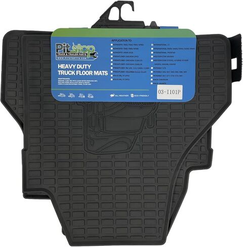 PitStopTruckParts International LT 2017-Current All Weather Rubber Floor Mats Liners Carper 2 PCS Set INT INT in Saudi Arabia