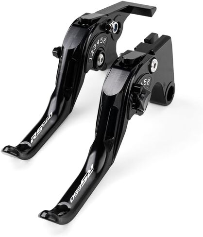 CNC Shorty Brake & Clutch Levers Compatible with Aprilia RS 660 RS660 2021 2022 2023 2024 2025, Adjustable 2-Finger Levers for Supersport Control Precision (Black) in Saudi Arabia