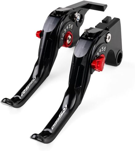 CNC Shorty Brake & Clutch Levers Compatible with Aprilia RS 660 RS660 2021 2022 2023 2024 2025, Adjustable 2-Finger Levers for Supersport Control Precision (Black) in Saudi Arabia