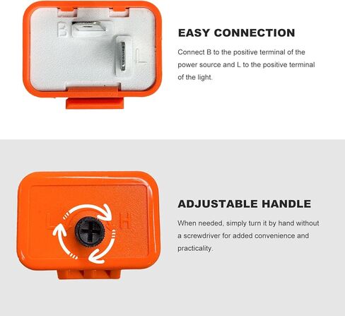 2 PCS 12V LED Flasher Relay, Adjustable 2-Pin Turn Signal & Hazard Warning Hyper Flash Relay, Universal Blinker Relays Replacement for Most Motorcycles, Motorcycle Accessories (Orange) in Saudi Arabia
