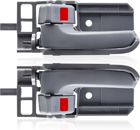 Pair Interior Door Handle Compatible with 2003-2008 Toyota Corolla,2005-2015 Toyota Tacoma, 2003-2008 Pontiac Vibe,Replaces# TO1352136, 6920602100B0,Front/Rear Driver and Passenger Side,Gray in Saudi Arabia
