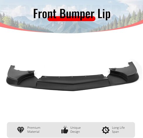 IKON MOTORSPORTS Front Bumper Lip, Compatible with 1997-2004 Chevrolet Corvette C5, ZR1 V2 Style Unpainted Black Polyurethane PU Air Dam Chin Spoiler Protector Splitter in Kuwait