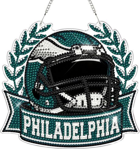 Aoryalps Football Diamond Art Hanging Kit, DIY Acrylic 5D Diamond Painting for Philadelphia Fans Home Wall Decor and Gift in Kuwait