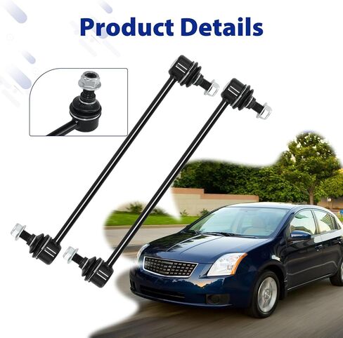 Sway Bar End Link, Replacement For K750096 54618ET00A Front Stabilizer Sway Bar End Link Suspension Kit Compatible With 2007-2012 Nissan Sentra All Models 2PCS in Kuwait