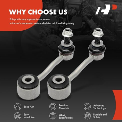 A-Premium 2 × وصلات قضيب تثبيت أمامية Sway Bar، متوافقة مع Jeep JL Series Wrangler 2018-2024، JT Series Gladiator 2020-2024 in Kuwait